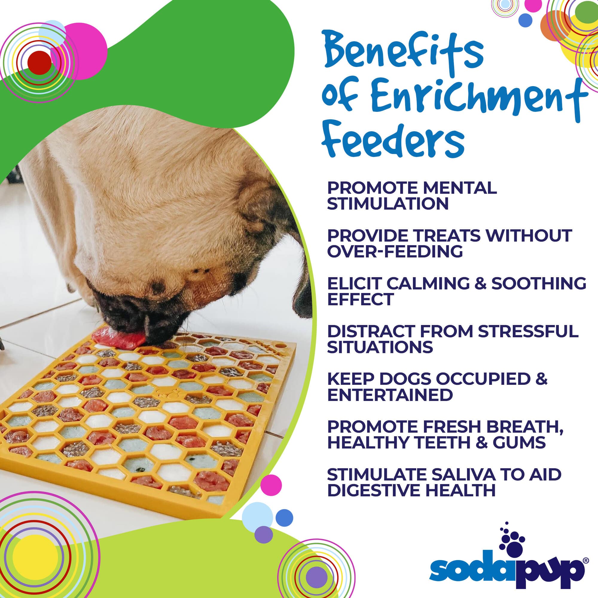 Honeycomb E-Mat - Enrichment Lick Mat for Dogs and Cats |