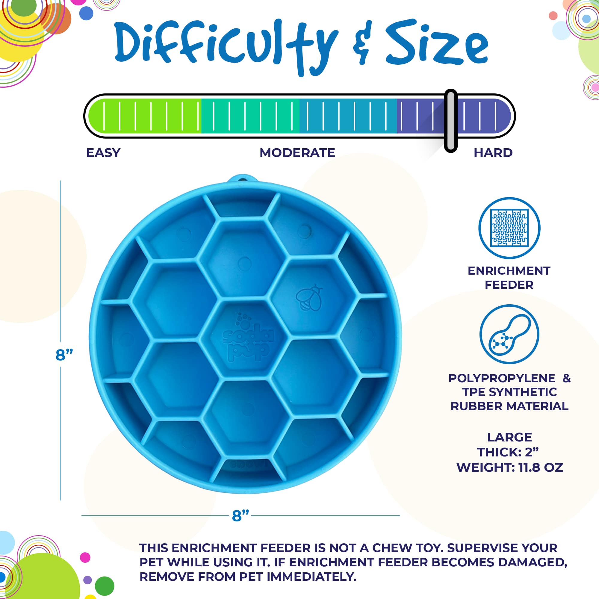 Honeycomb  Deep Slow Feeder Dog Bowl  | USA Made