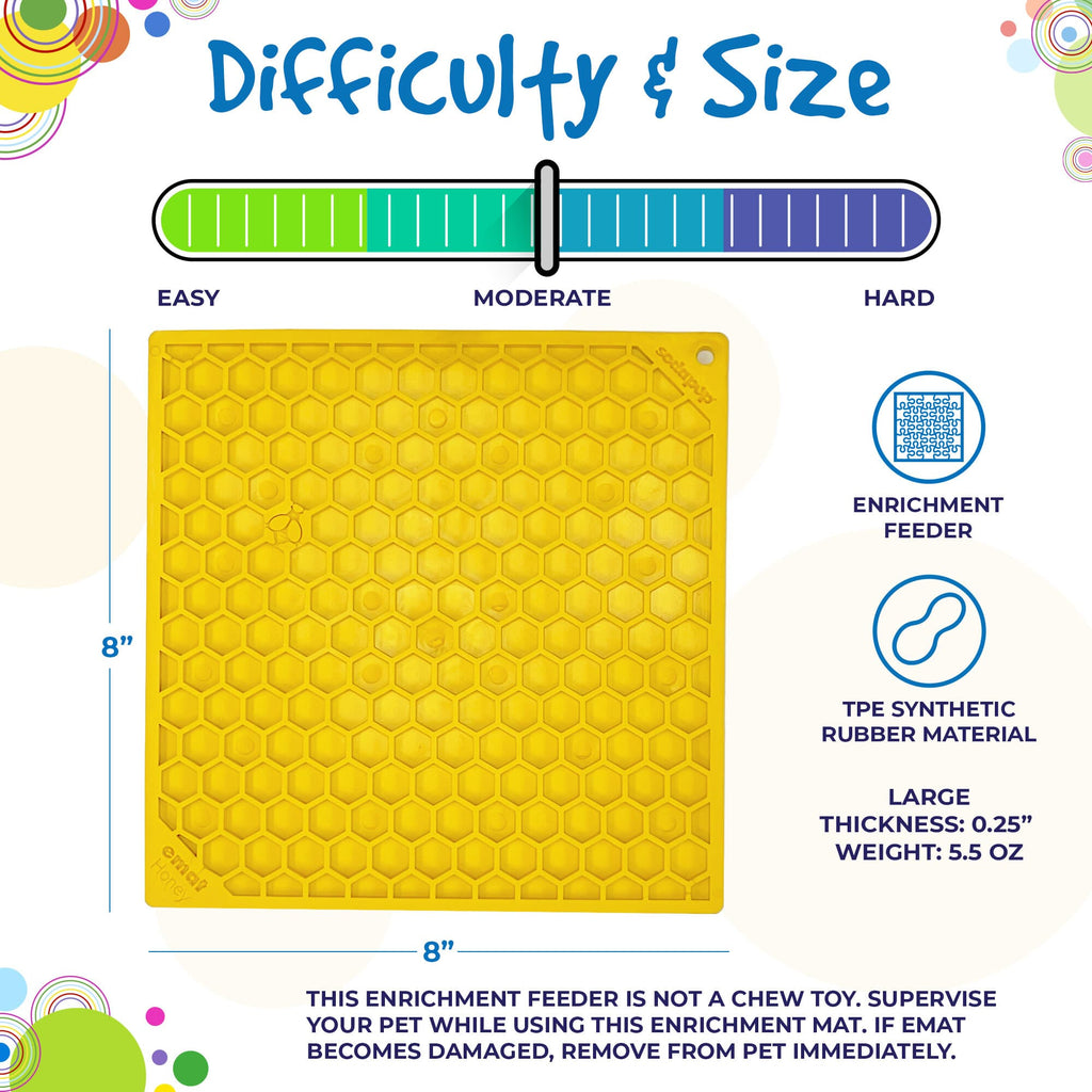 Honeycomb E-Mat - Enrichment Lick Mat for Dogs and Cats |