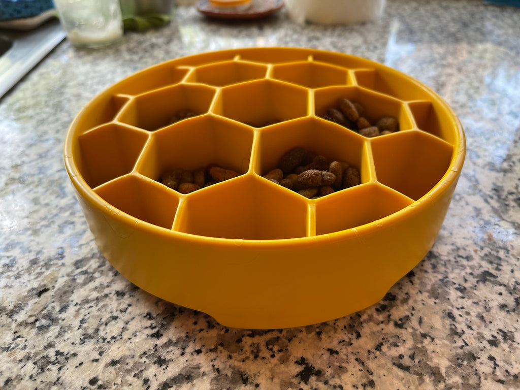 Honeycomb  Deep Slow Feeder Dog Bowl  | USA Made