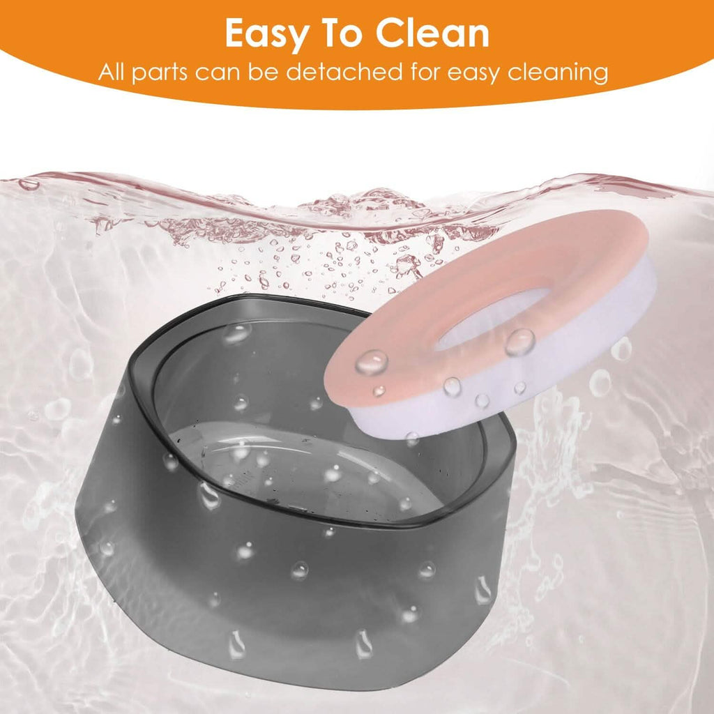 No Spill Dog Cat Water Bowl, Slow Water Feeder
