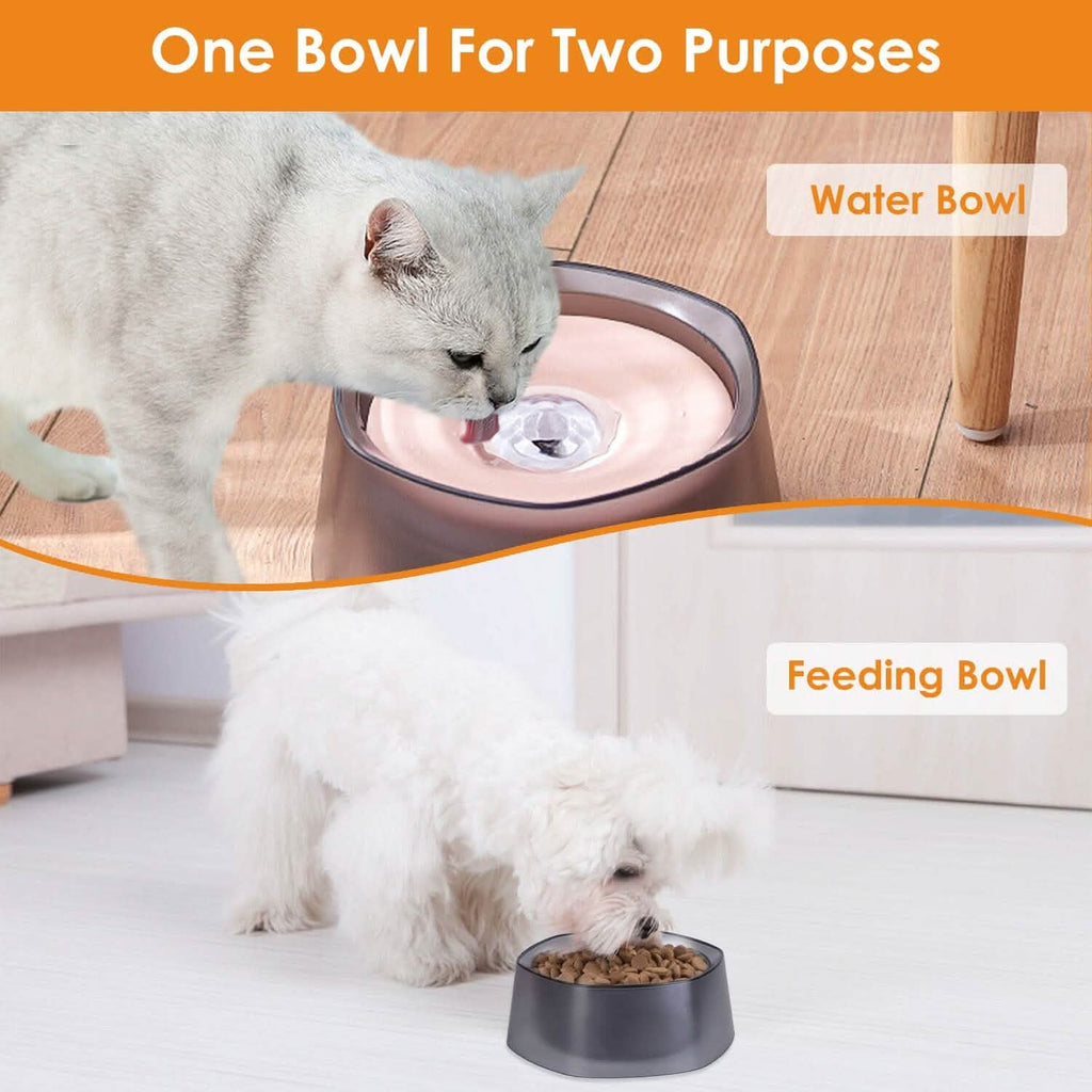 No Spill Dog Cat Water Bowl, Slow Water Feeder